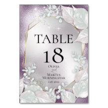 NÚMERO DA MESA | Berinjela Pérola Brilho