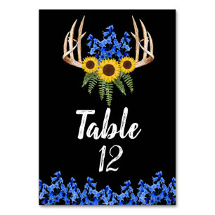 Numeração De Mesa Número da Mesa Chifre Floral Rústico Country
