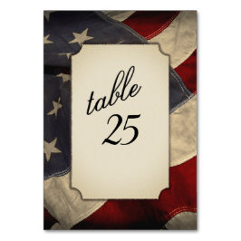 Numeração De Mesa Número da Mesa da Bandeira Americana Angustiada