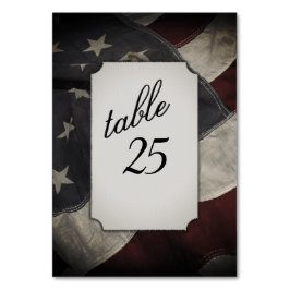 Numeração De Mesa Número da Mesa da Bandeira Americana Distressed