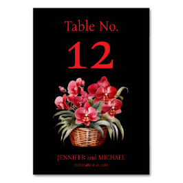 Numeração De Mesa Número da Mesa de Casamento Aquarela Orquídeas Ver