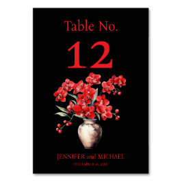 Numeração De Mesa Número da Mesa de Casamento Aquarela Orquídeas Ver