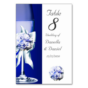 Numeração De Mesa Número da Mesa de Casamento Azul Marinho 2
