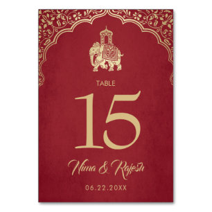 Numeração De Mesa Número da Mesa de Casamento, Casamento Indiano, Az