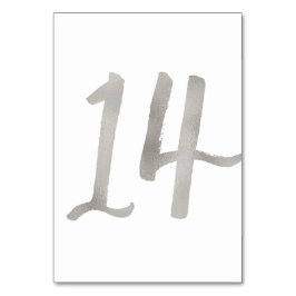 Numeração De Mesa Número da mesa de casamento chic em folha de prata