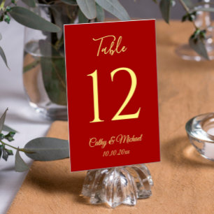 Numeração De Mesa Número da mesa de casamento chinês moderno elegant