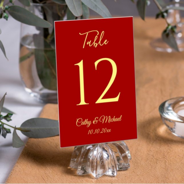 Numeração De Mesa Número da mesa de casamento chinês moderno elegant (Criador carregado)