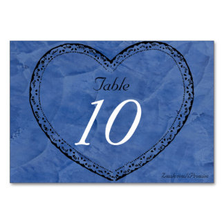 Numeração De Mesa Número da Mesa de Casamento Corações Azuis da Tosc