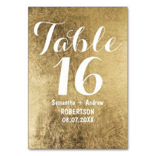 Numeração De Mesa Número da mesa de casamento da folha de ouro do lu