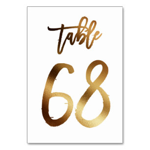 Numeração De Mesa Número da mesa de casamento de folha de ouro Mes