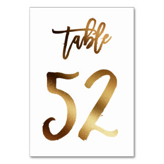 Numeração De Mesa Número da mesa de casamento de folha de ouro | Mes