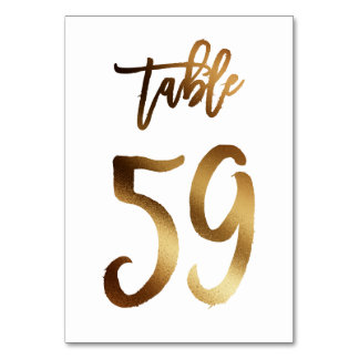 Numeração De Mesa Número da mesa de casamento de folha de ouro | Mes
