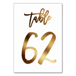 Numeração De Mesa Número da mesa de casamento de folha de ouro | Mes
