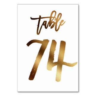 Numeração De Mesa Número da mesa de casamento de folha de ouro | Mes