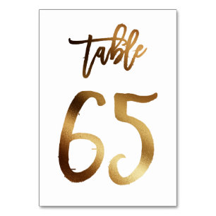 Numeração De Mesa Número da mesa de casamento de folha de ouro Mes
