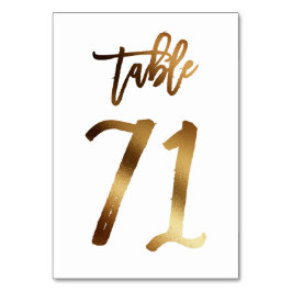 Numeração De Mesa Número da mesa de casamento de folha de ouro | Mes