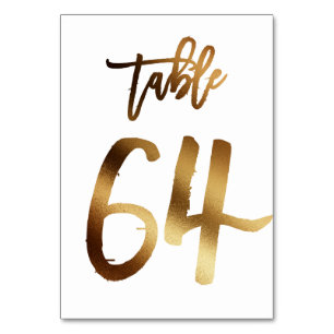 Numeração De Mesa Número da mesa de casamento de folha de ouro Mes