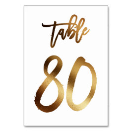 Numeração De Mesa Número da mesa de casamento de folha de ouro | Mes