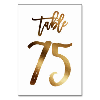 Numeração De Mesa Número da mesa de casamento de folha de ouro | Mes