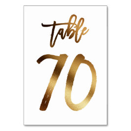 Numeração De Mesa Número da mesa de casamento de folha de ouro | Mes
