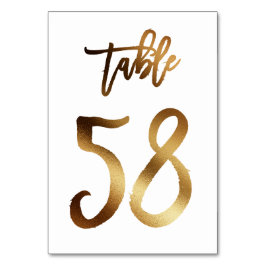 Numeração De Mesa Número da mesa de casamento de folha de ouro | Mes