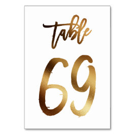Numeração De Mesa Número da mesa de casamento de folha de ouro | Mes