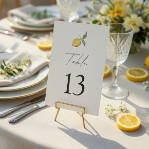 Numeração De Mesa Número da Mesa de Casamento de Limão   Casamento n