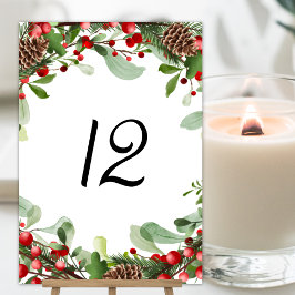 Numeração De Mesa Número da Mesa de Casamento de Natal do Winter Ber