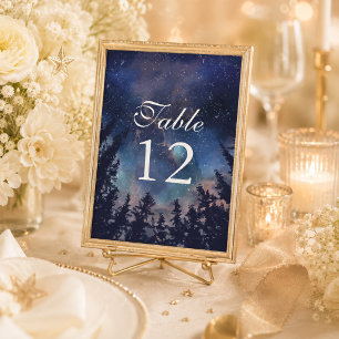 Numeração De Mesa Número da Mesa de Casamento Floresta Estrelada Cel