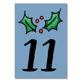 Numeração De Mesa Número da Mesa de Casamento Holly de Natal