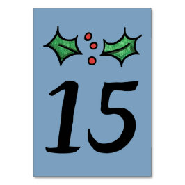 Numeração De Mesa Número da Mesa de Casamento Holly de Natal