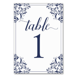 Numeração De Mesa Número da Mesa de Casamento | Nadine (Azul-Marinho
