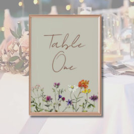 Numeração De Mesa Número da Mesa de Casamento no Jardim de Flores Si