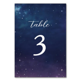 Numeração De Mesa Número da Mesa de Casamento Noite Estrelada Celest