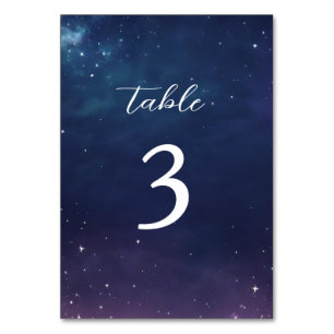 Numeração De Mesa Número da Mesa de Casamento Noite Estrelada Celest