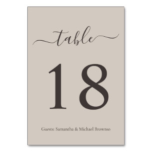 Numeração De Mesa Número da mesa de casamento romântico com letra mo