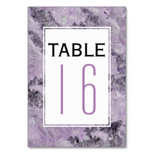 Numeração De Mesa Número da mesa de casamento roxo moderna