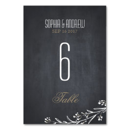 Numeração De Mesa Número da mesa de casamento ruidosa do quadro de d