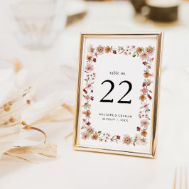 Numeração De Mesa Número da Mesa de Casamento Rústico