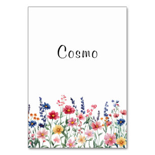Numeração De Mesa Número da mesa de Cosmo de Flor Selvagem