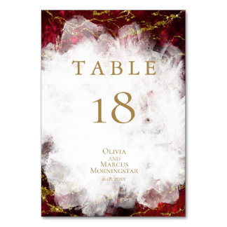 Numeração De Mesa NÚMERO DA MESA | Deslumbrante Geodo de Cristal Rub