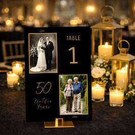 Numeração De Mesa Número da Mesa do 50º Aniversário – Foto do Então 