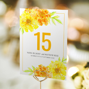 Numeração De Mesa Número da mesa do evento de casamento da flor ama