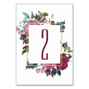 Numeração De Mesa Número da mesa floral. Casamento de Maroon