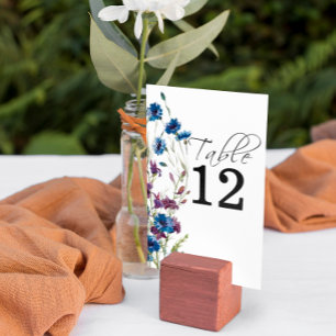 Numeração De Mesa Número da Mesa Floral de Blogue Roxo Roxo Dusty Ro
