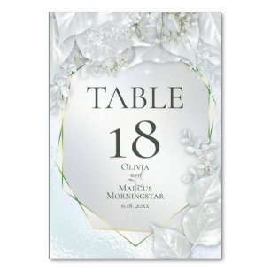 Numeração De Mesa NÚMERO DA MESA Icy Blue Pearl Shimmer