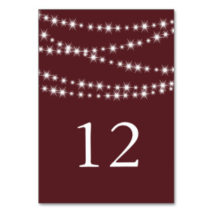 Numeração De Mesa Número da mesa - luzes da cintilação de Marsala