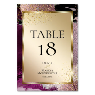 Numeração De Mesa NÚMERO DA MESA   Merlot Dourado Cassis Traços Metá