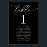 Numeração De Mesa Número da Mesa Mínima de Lugar Preta e Branca<br><div class="desc">Belo,  elegante,  moderno e minimalista,  cartão de número de mesa. Totalmente personalizável. **NOTA: Para fazer o pedido,  basta ajustar o número e os nomes da tabela. Em seguida,  adicione cada número ao carrinho separadamente. Dê uma olhada quando você terminar.</div>