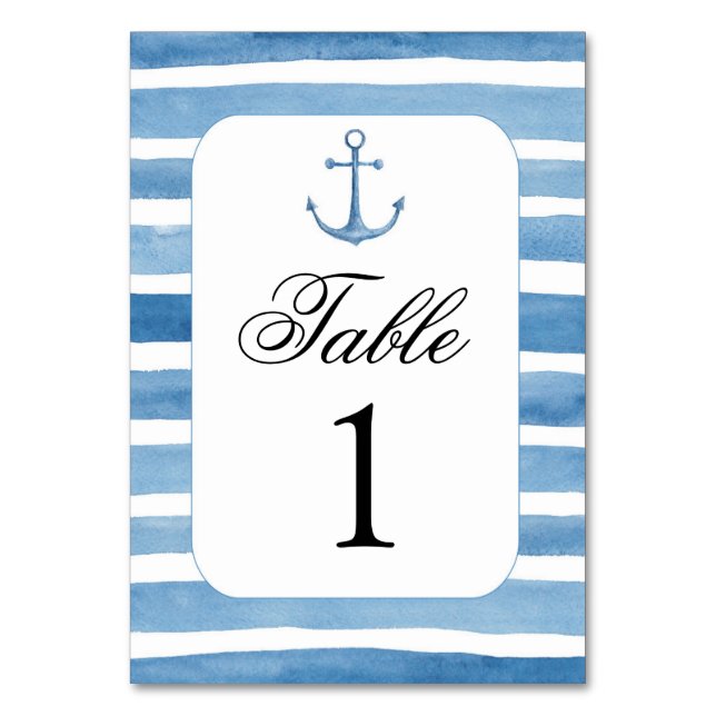 Numeração De Mesa Número da mesa náutica. Casamento na praia. Número (Frente)